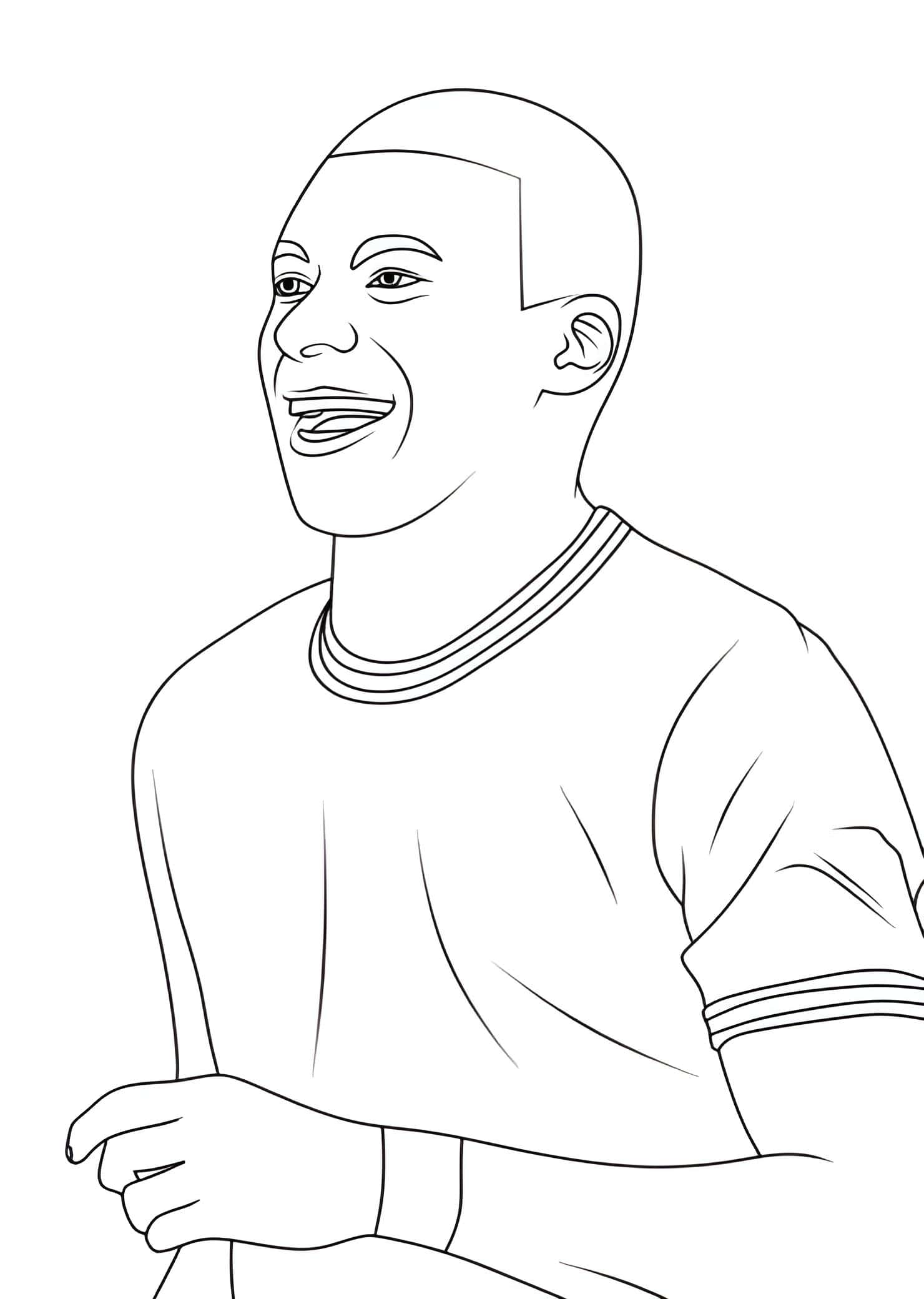 Mbappe gülen resim boyama icin