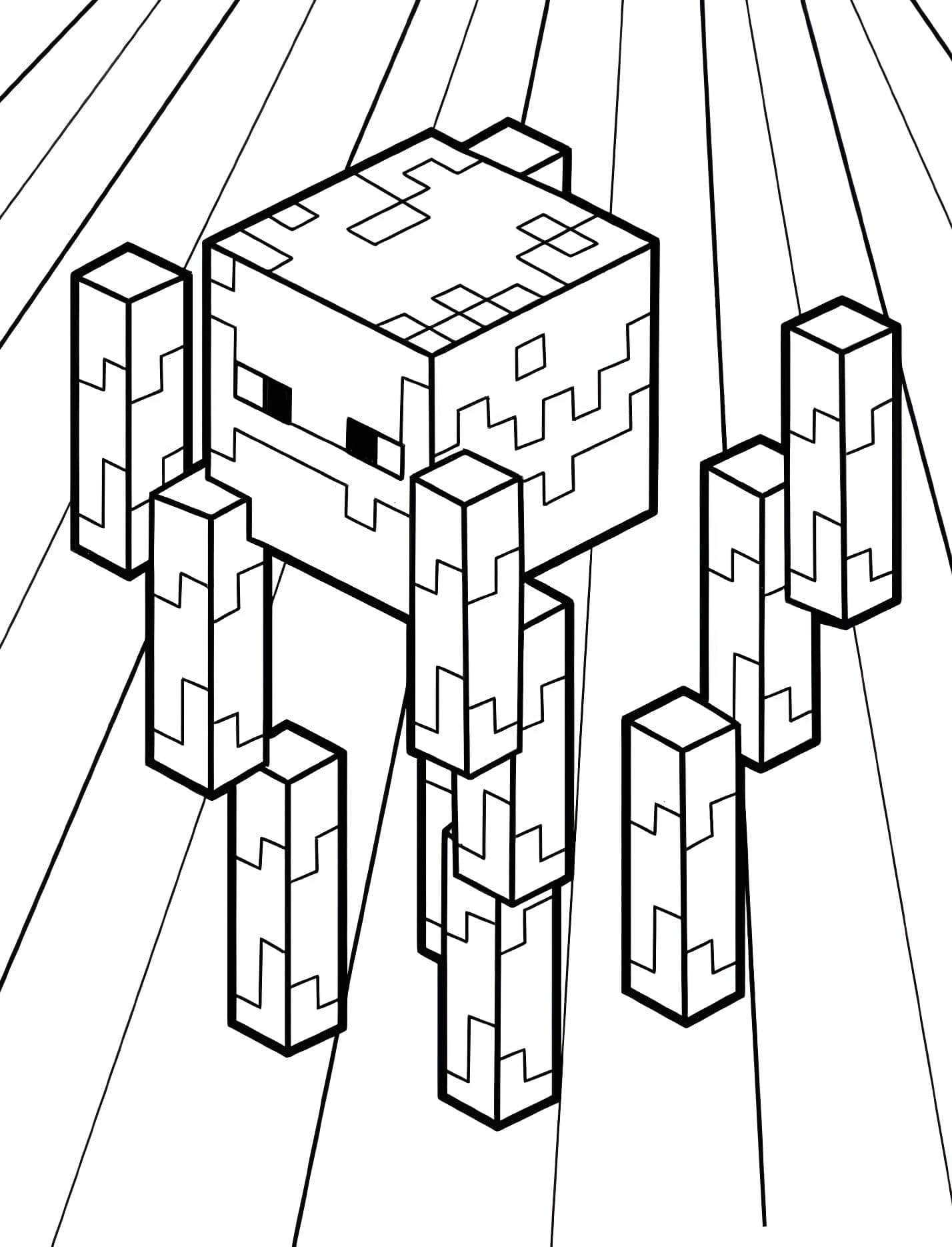 Minecraft alevi yazdırmak ve boyamak için