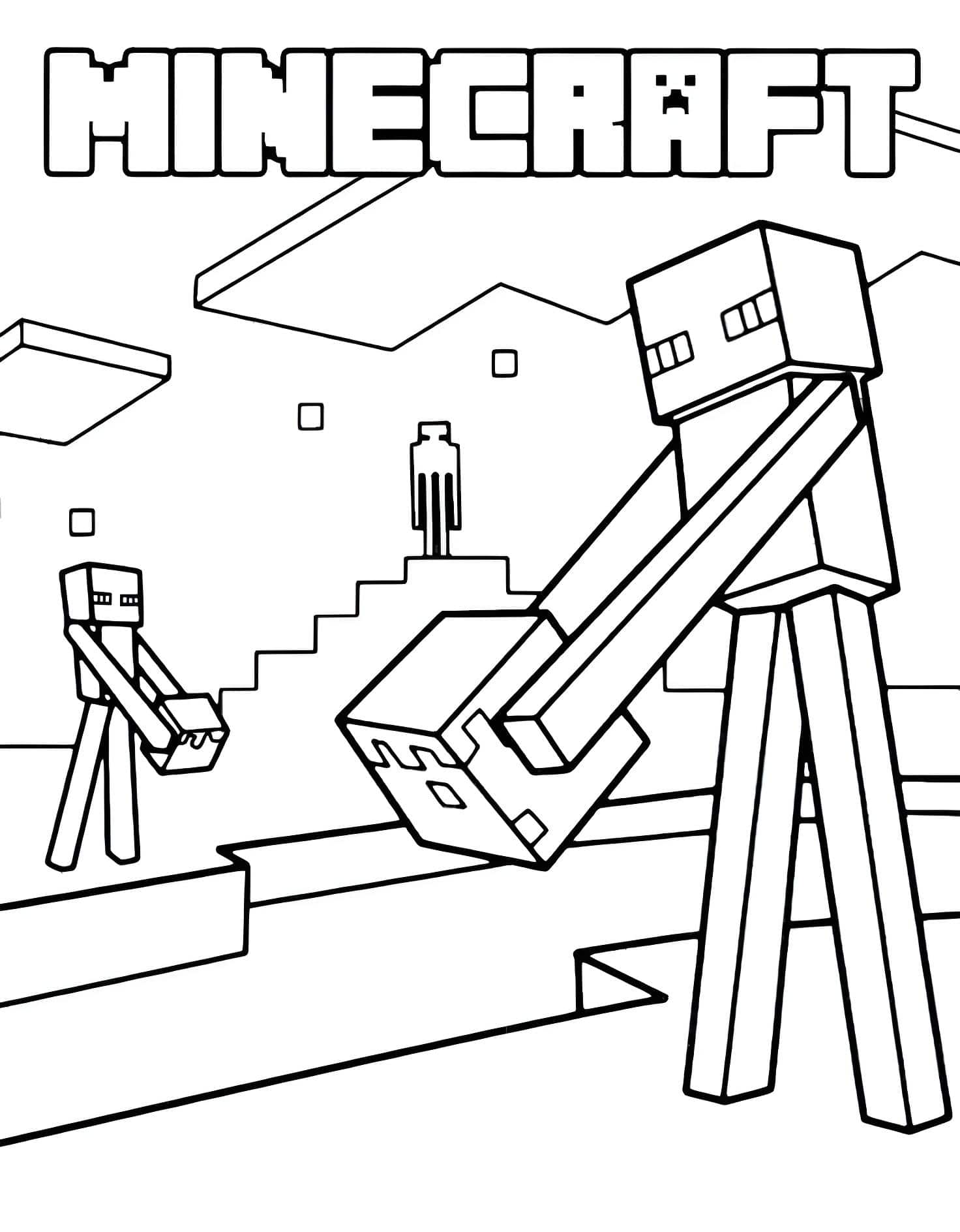 Minecraft enderman boyama icin