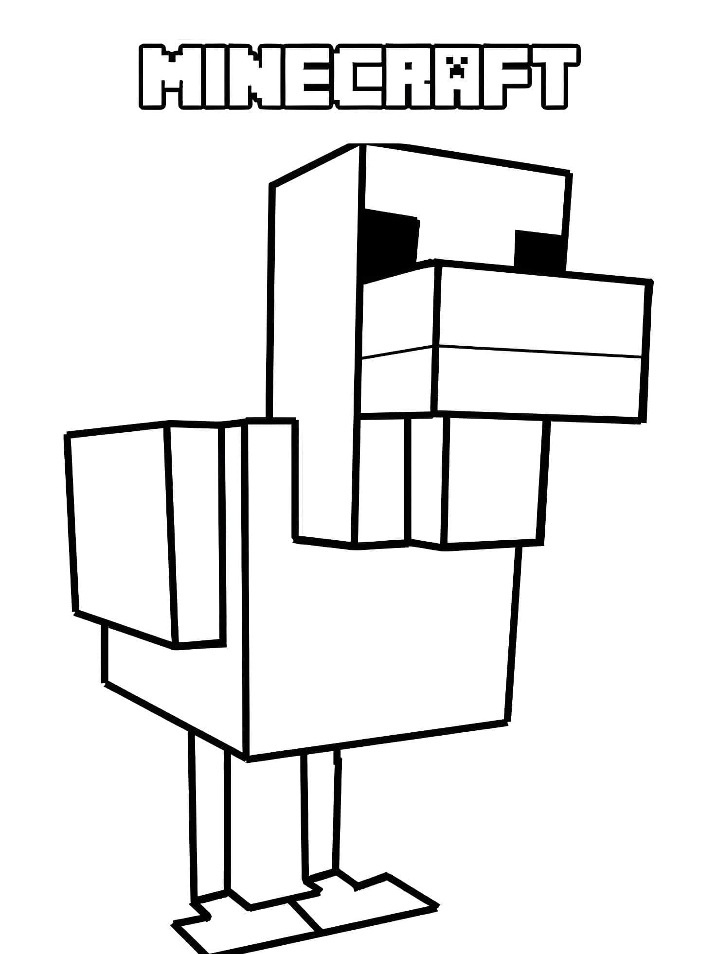 Minecraft tavuğu boyama