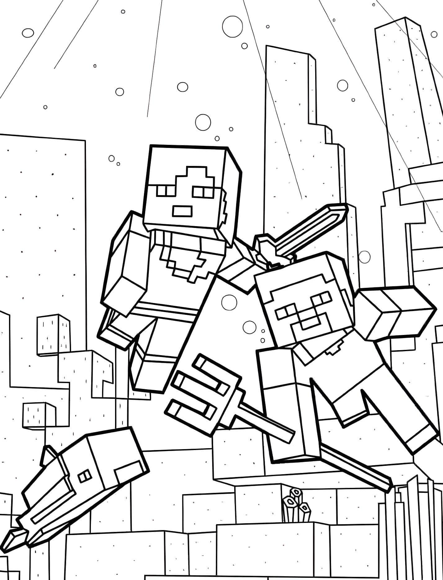 Steve minecraft okyanusunda yazdırmak için