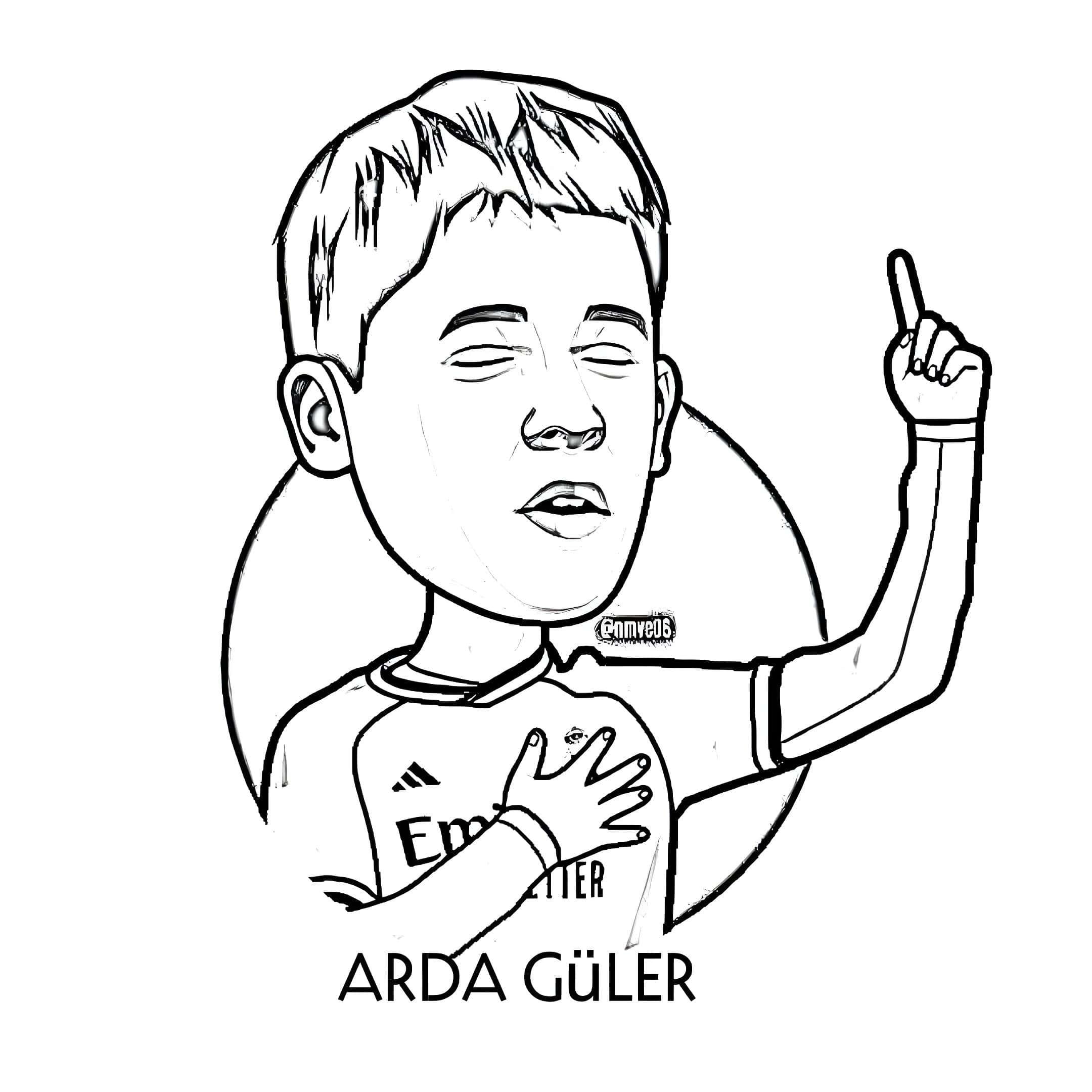 Arda güler kutlama boyama için