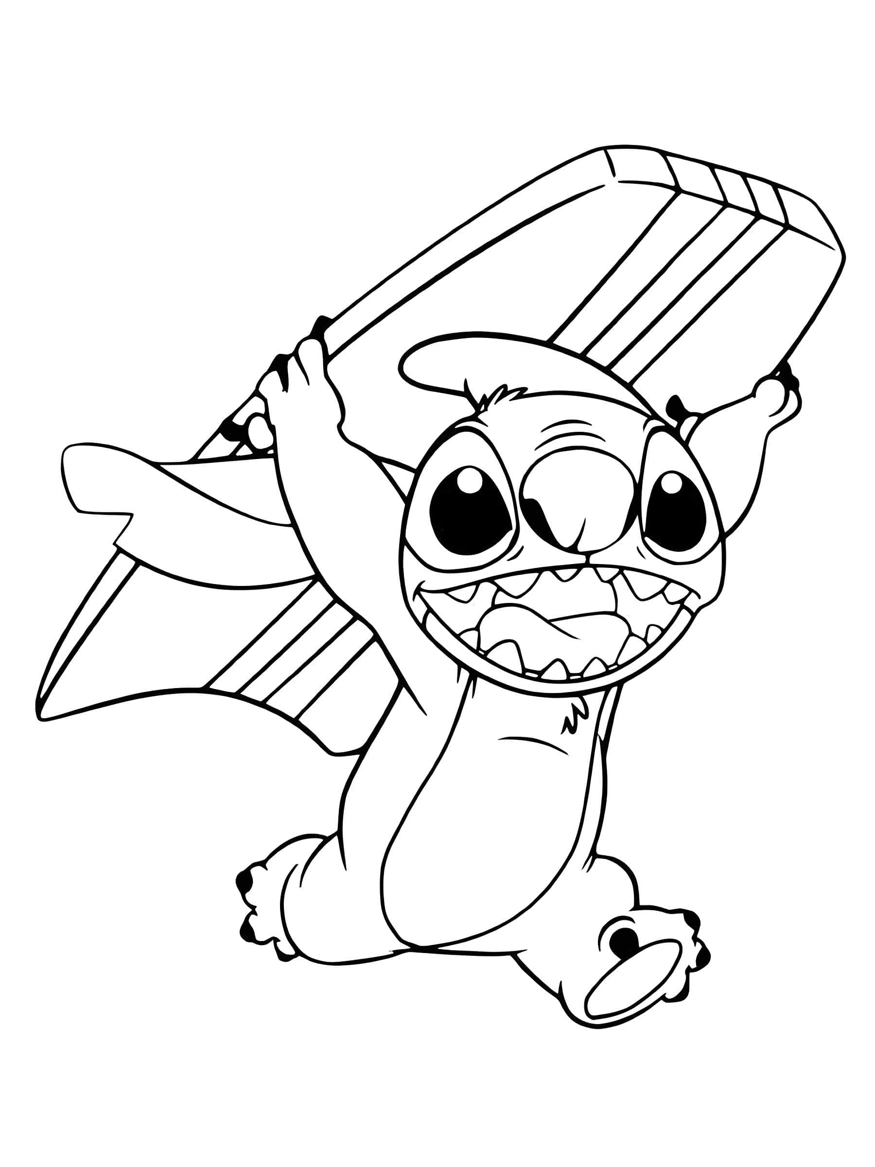 Stitch karakterinin çizimi baskıya hazır
