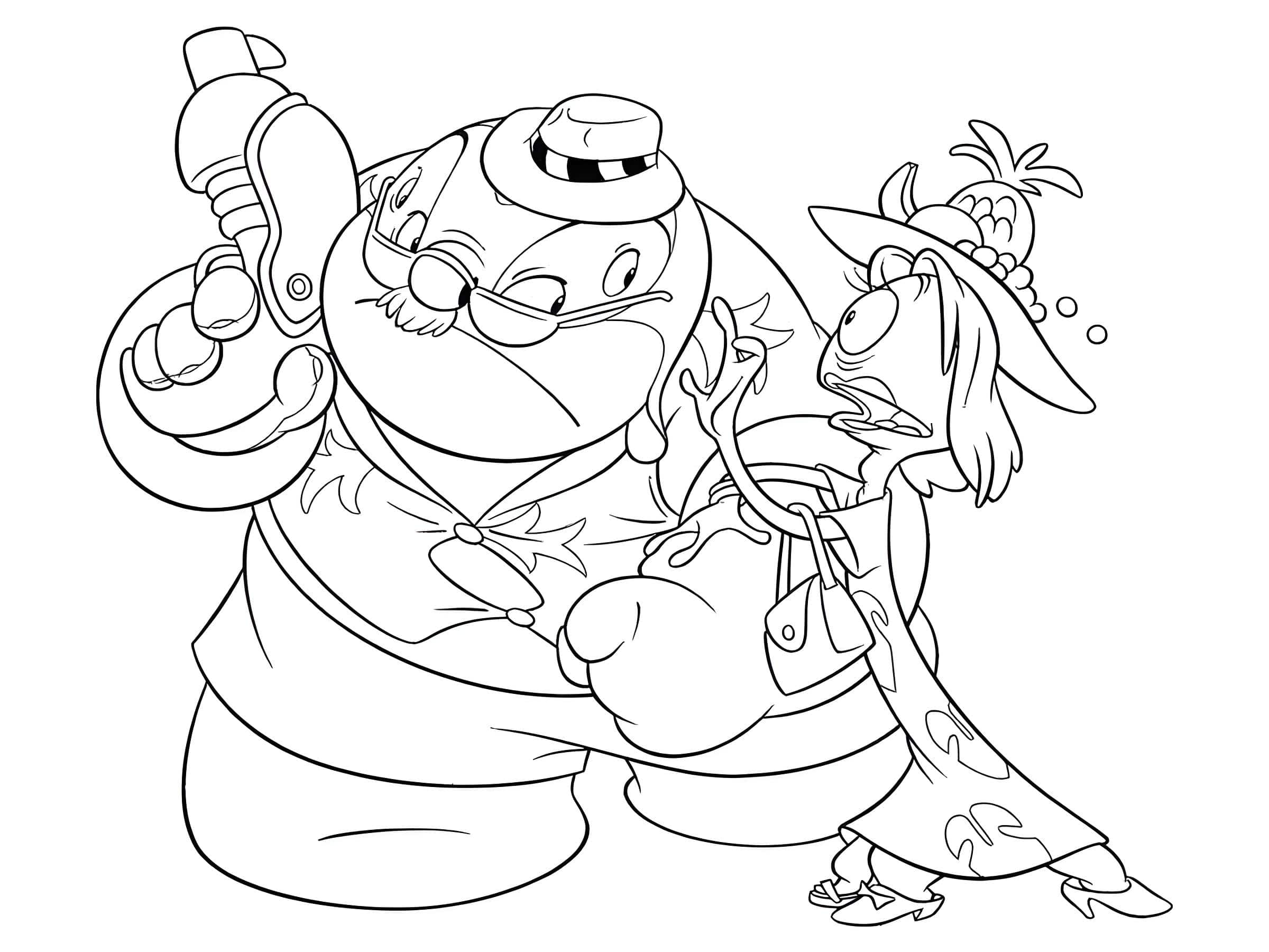 Lilo ve stitch karakter cizimi boyama icin